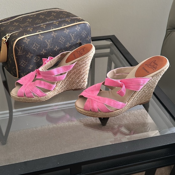 Christian Louboutin Pink Espadrilles EU38 - Picture 3 of 14